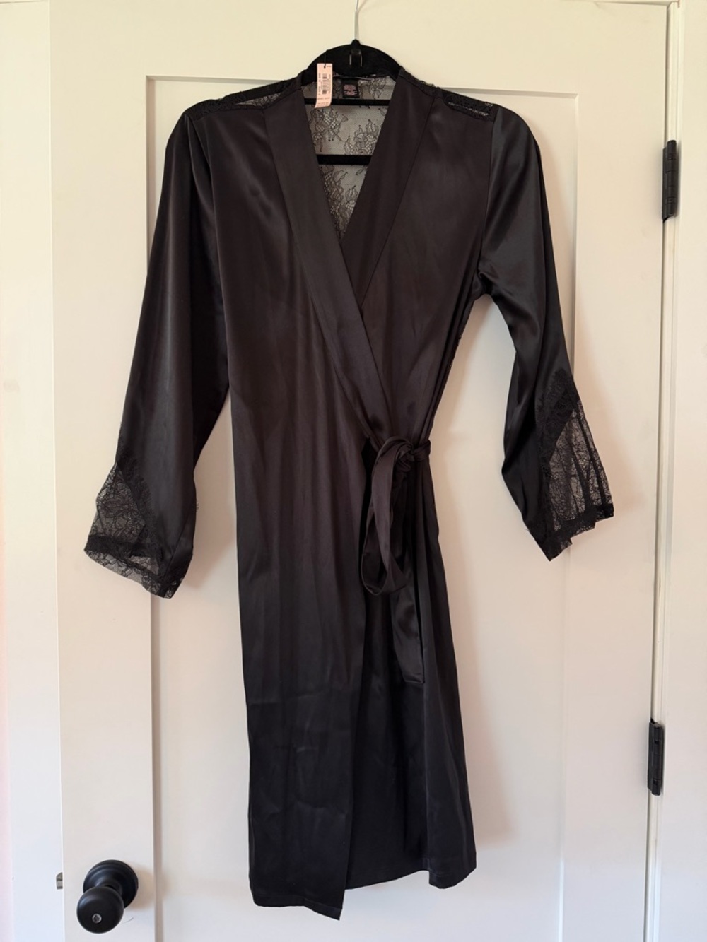 victoria’s secret chantilly wrap kimono silk satin robe